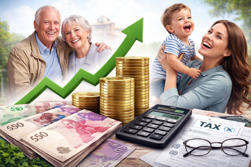 State Pensions and Benefits Increase, Child Benefit Cap Lifted, Six Tax Changes Take Effect