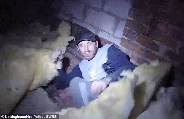 Moment Police Find Knife Attack Suspect Hiding in Couple’s Loft