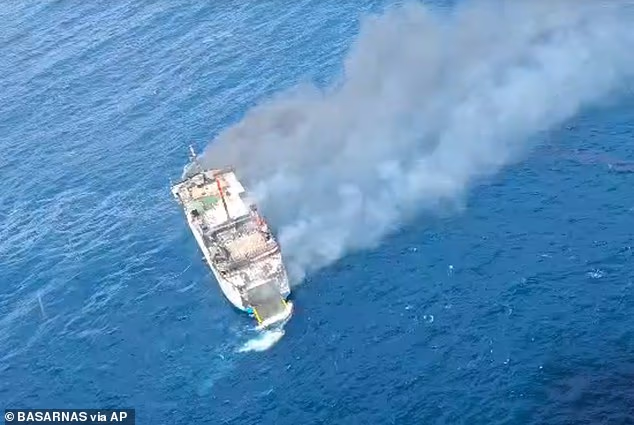 Bali ferry erupts in flames sparking dramatic save function – with two Australians amongst these on board