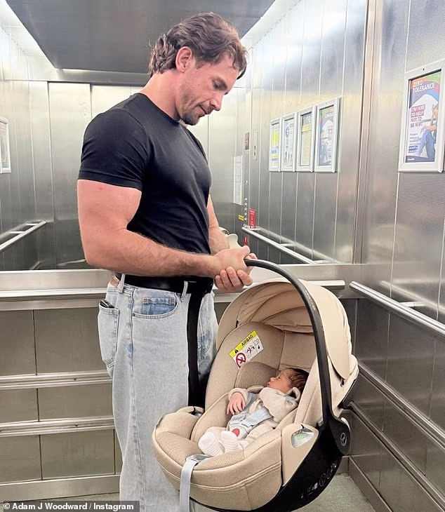 Hollyoaks star Adam J Woodward transforms a father for the original period as his collaborator delivering start to a child boy