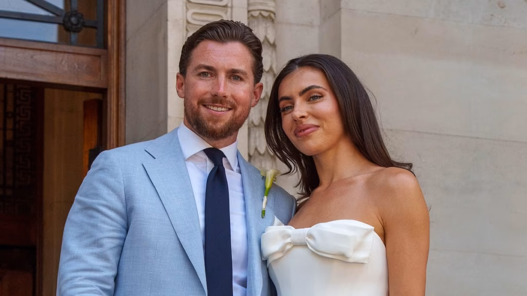 Love Island's Francesca Allen is married! Actuality star ties the knot with businessman Ed Crossan in civil ceremony at Marylebone City Corridor