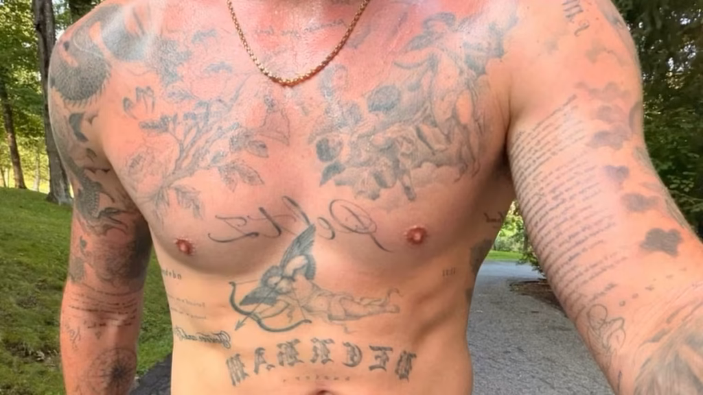 Brooklyn Beckham announcing his tattoo tribute to estranged mum Victoria is nearly gone as he obtaining to community channels to demonstrate off his modificationed floral cover-up