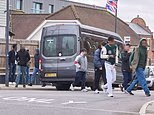 Historic market town divided by migrants brought in by minibus