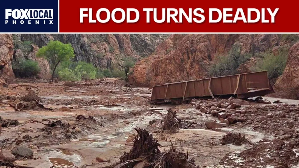 One dead and 20 feared missing in Grand Canyon flash flood
