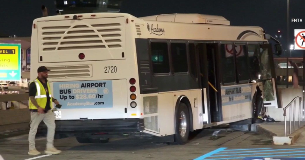 Thirteen injured as shuttle bus crashes at Newark Liberty