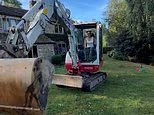 Mel B operates digger as £2.2m Dales home is renovated