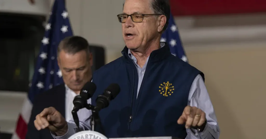 Live: Indiana governor, FEMA chief review Gary storm recovery