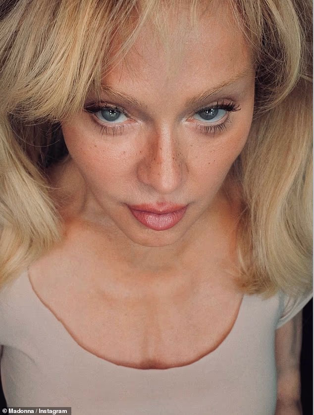 Madonna, 68, unrecognisable in Pamela Anderson-inspired look