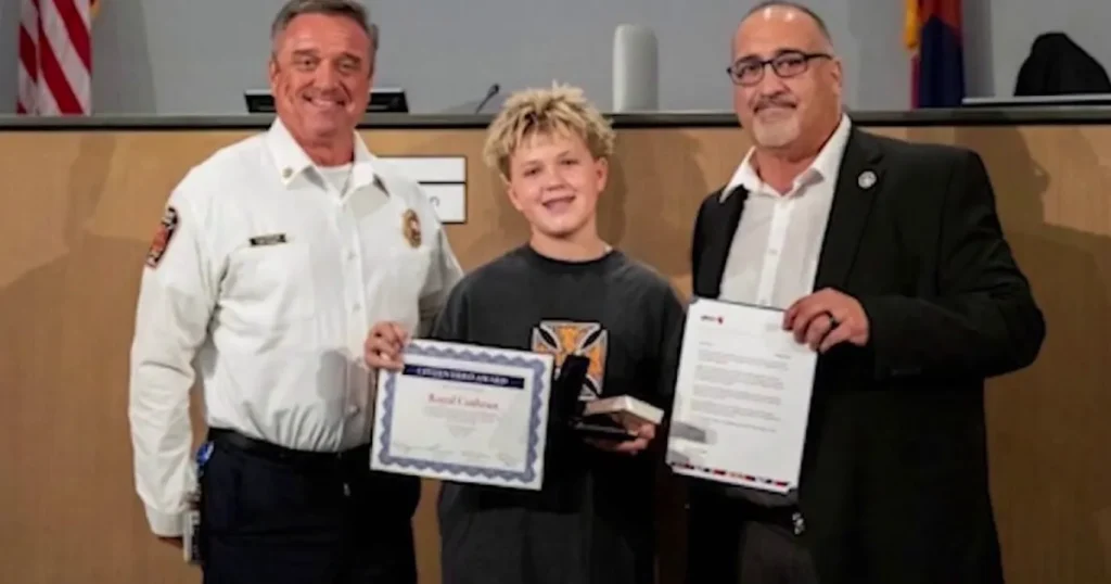Gilbert teenager honoured for rescuing woman in 106F heat