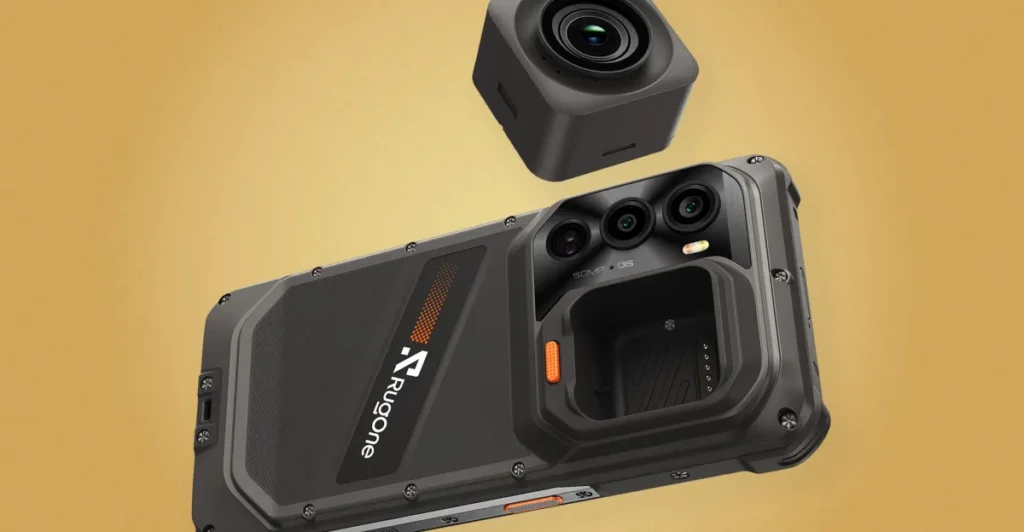 Detachable camera on rugged phone built for extreme adventures