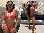 Taraji P Henson, 55, shows off orange bikini on Cabo girls’ getaway