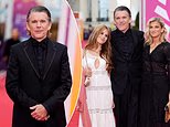 Ethan Hawke steps out with daughter Indiana and wife in Deauville