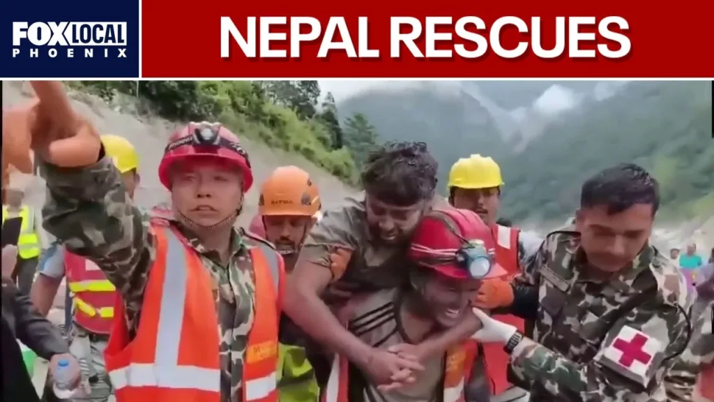 Flood survivors emerge from Nepal tunnel after 10 days