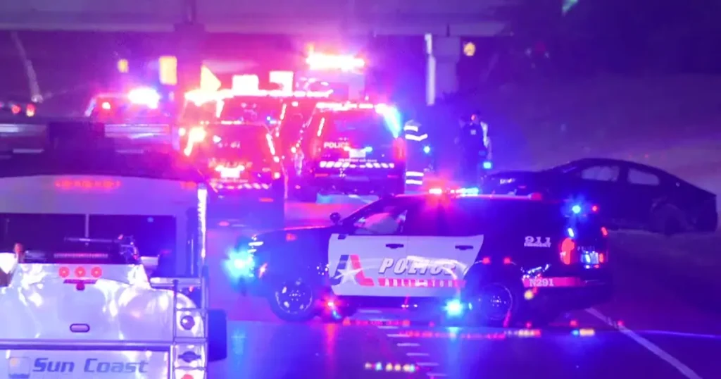 Police pursuit on I-30 ends in crash, leaving seven hospitalised