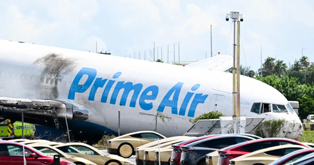 Black boxes recovered after Amazon jet crashes at Miami airport