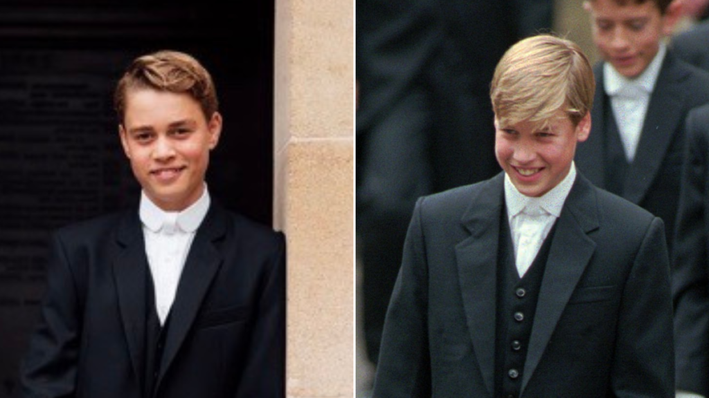 Prince George arrives for his first day at Eton College