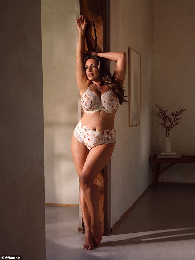 Kelly Brook models lingerie from her latest Next collection