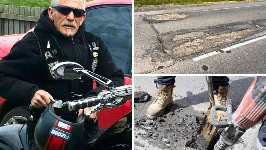 Biker’s death prompts review of Victoria’s poor road conditions