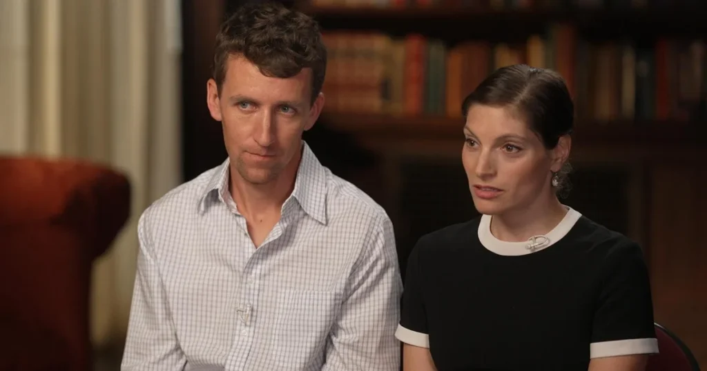 Dr Rachel Danis appears with Patrick Clancy on 60 Minutes