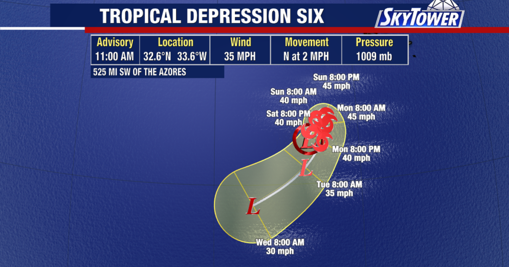 Tropical Depression Six poised to develop into Storm Fay