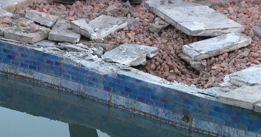 Truck ends up in Gilbert pool as driver suspected impaired