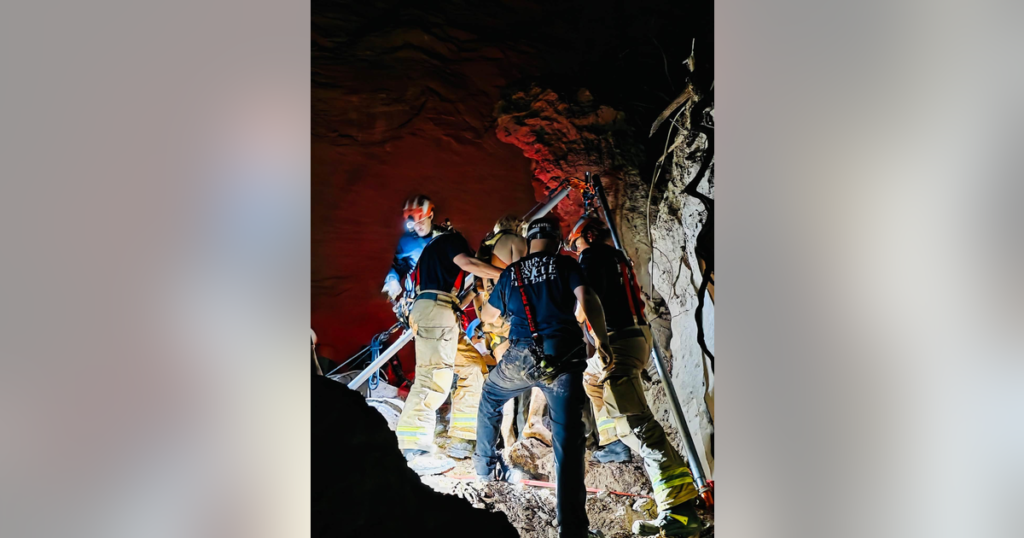 Juvenile brought to safety after Lake Alan Henry cave collapse