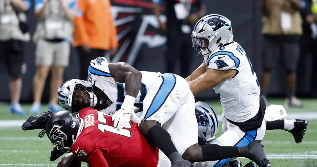 Falcons quarterback woes deepen in heavy defeat by Panthers