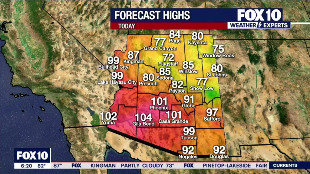 Arizona to see cooler temperatures and rain risk this week