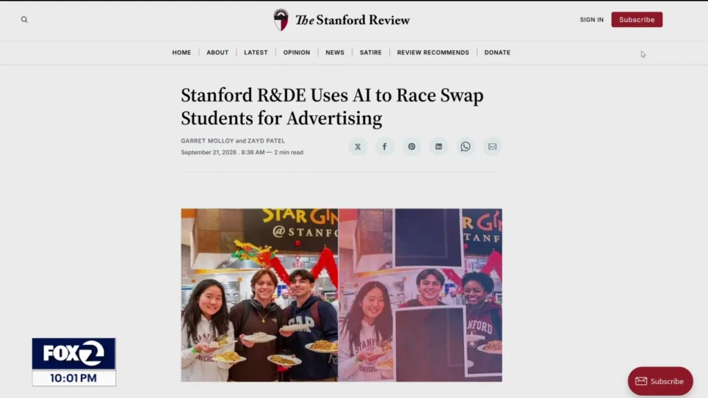 AI-Edited Stanford Student Image Spreads Rapidly Online