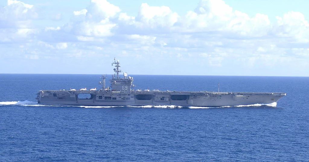 Two US aviators eject as plane lands on carrier; four sailors hurt