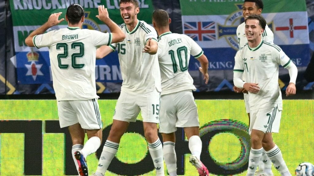 Brown brace leads Northern Ireland to victory over Ukraine