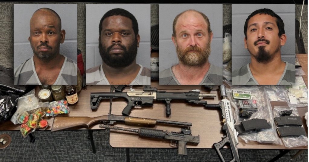Four arrested over drugs and guns in parks operation