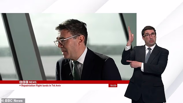 Viewers spot Andy Burnham stand-in signing for PM on TV