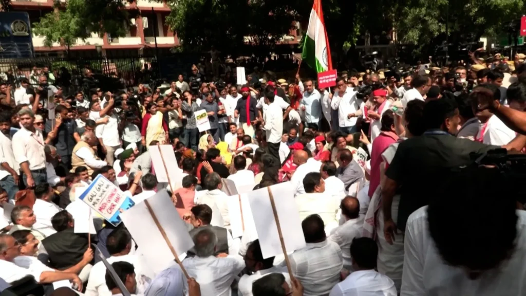 Voter roll protest sees Indian opposition leaders detained