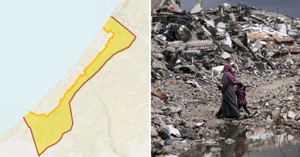 Maps chart Gaza’s shrinking space as Israel’s Yellow Line advances