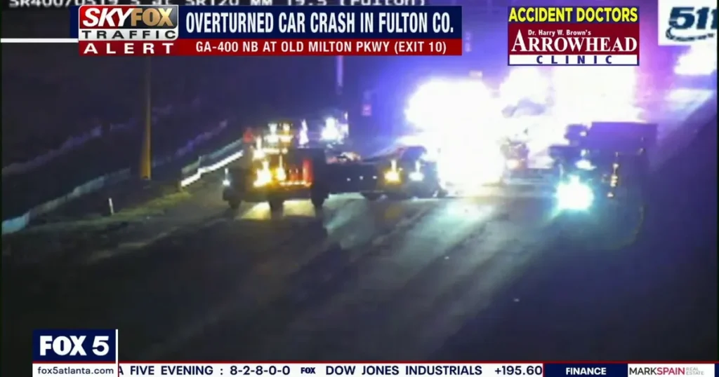 Lorry fire and crashes cause delays on GA 400 and I-85