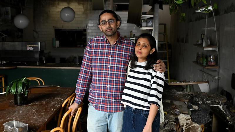 Victorian couple seek government action after cafe firebombing