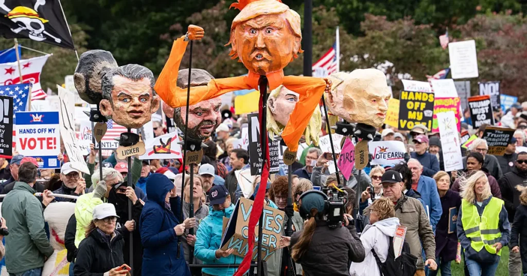 No Kings demonstrations attract crowds across US before midterms