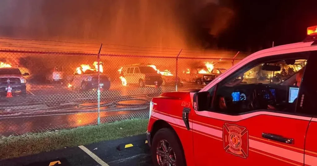 Waldorf blaze destroys 27 vehicles and causes $3.5m damage
