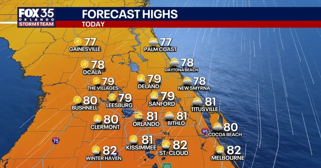 Orlando to enjoy settled, sunny conditions through the week