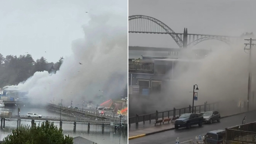 Ammonia risk prompts evacuations after Oregon seafood plant fire