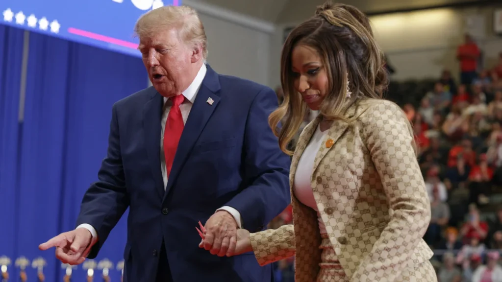 Nicki Minaj joins Trump at Michigan rally as he praises her figure