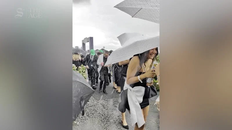 Crowds caught in surprise rain as unsettled weather persists
